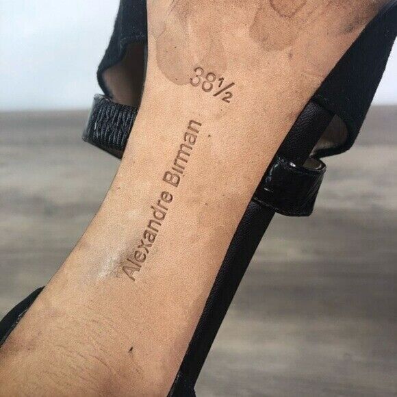 Alexandre Birman Double Buckle Suede Python Cage Heels - Picture 8 of 9